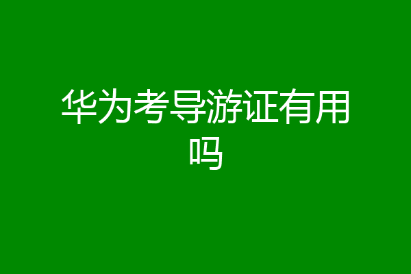 华为考导游证有用吗