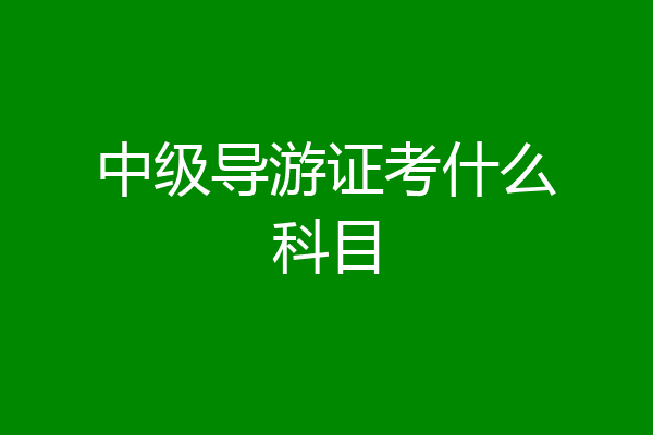 中级导游证考什么科目