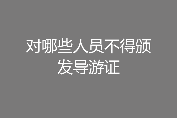 对哪些人员不得颁发导游证