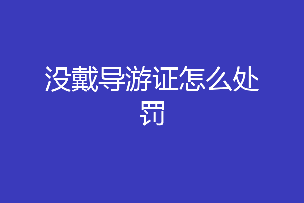 没戴导游证怎么处罚