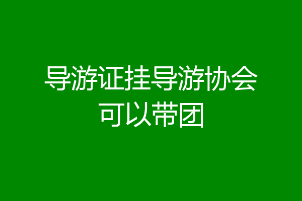导游证挂导游协会可以带团