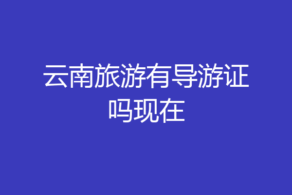 云南旅游有导游证吗现在