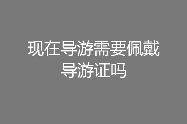 现在导游需要佩戴导游证吗