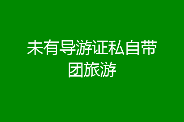 未有导游证私自带团旅游