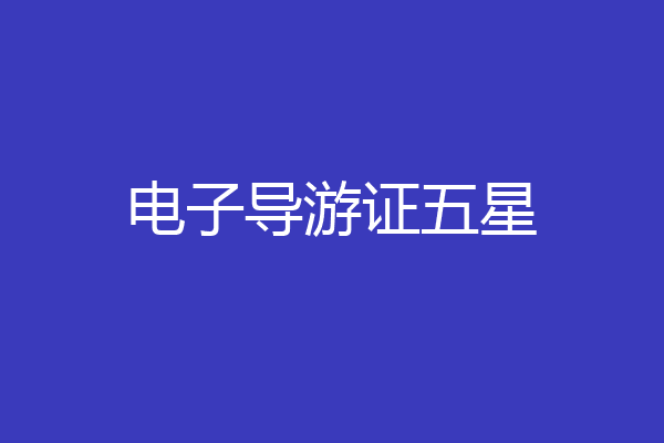 电子导游证五星