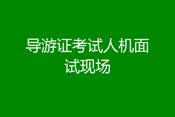 导游证考试人机面试现场
