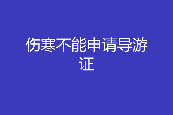 伤寒不能申请导游证