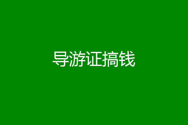 导游证搞钱