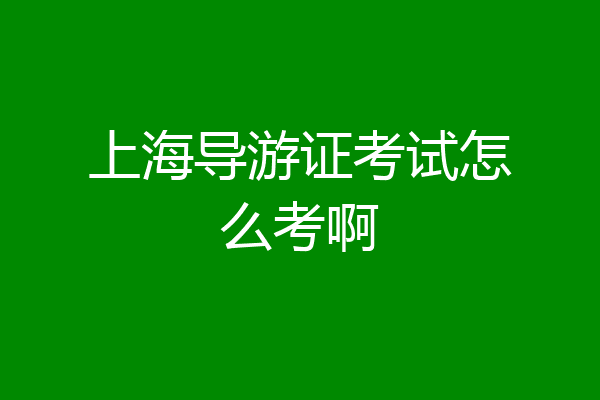 上海导游证考试怎么考啊