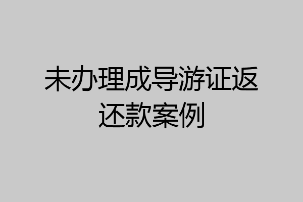 未办理成导游证返还款案例