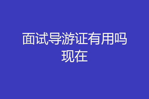 面试导游证有用吗现在