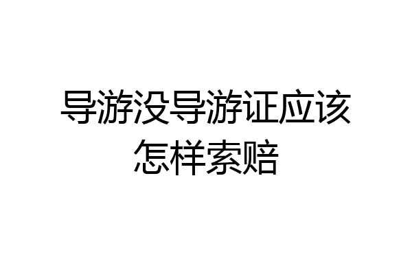 导游没导游证应该怎样索赔
