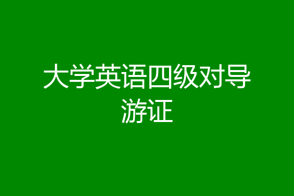 大学英语四级对导游证
