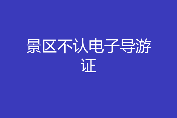 景区不认电子导游证
