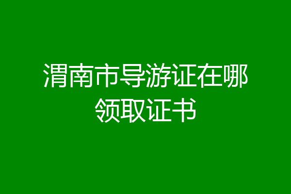 渭南市导游证在哪领取证书