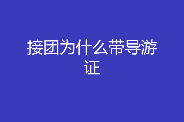 接团为什么带导游证