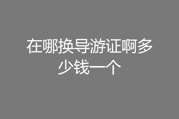 在哪换导游证啊多少钱一个