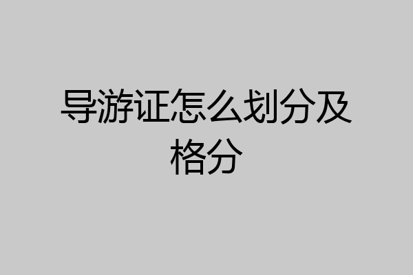 导游证怎么划分及格分