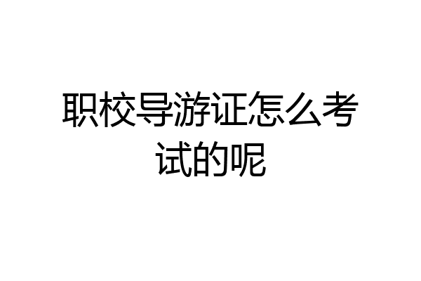 职校导游证怎么考试的呢