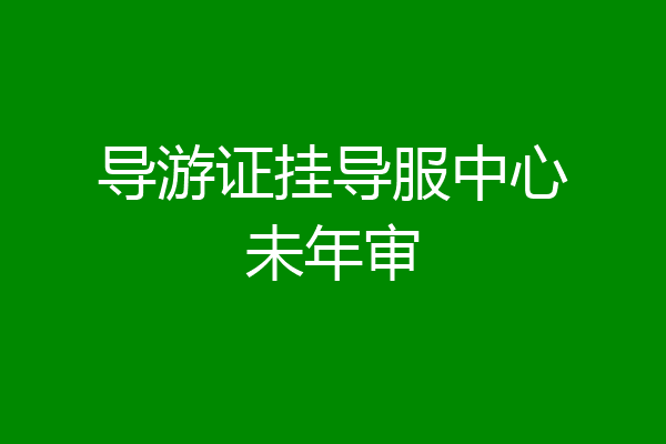 导游证挂导服中心未年审