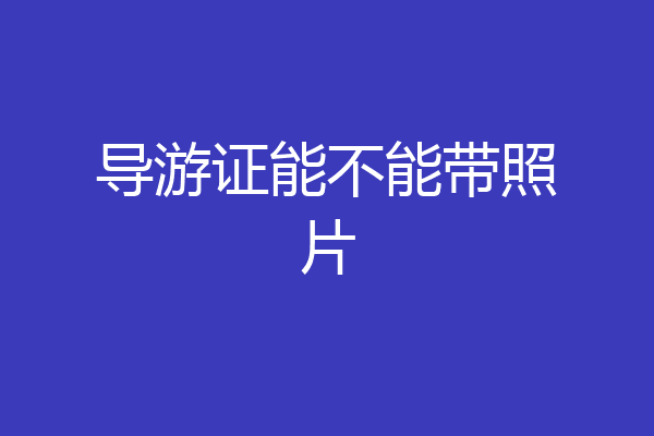 导游证能不能带照片