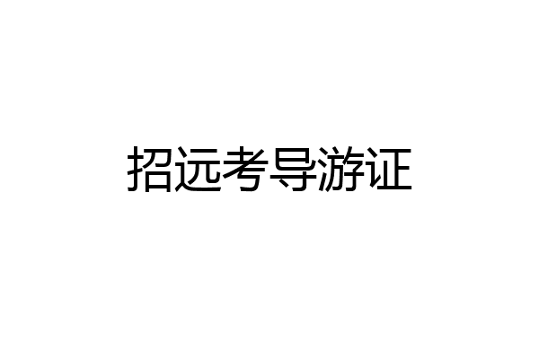 招远考导游证
