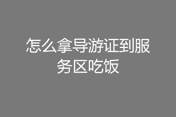 怎么拿导游证到服务区吃饭
