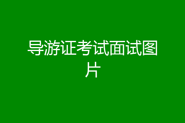 导游证考试面试图片