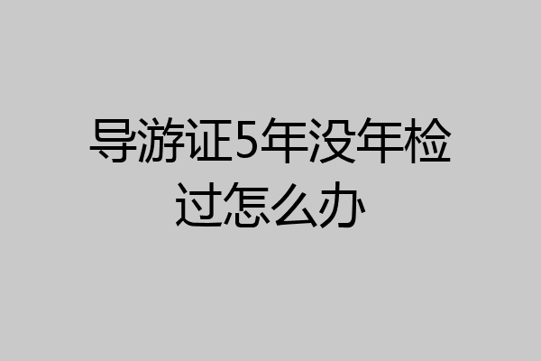导游证5年没年检过怎么办