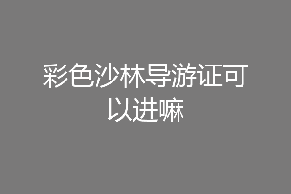 彩色沙林导游证可以进嘛