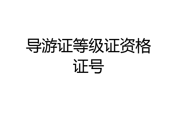 导游证等级证资格证号