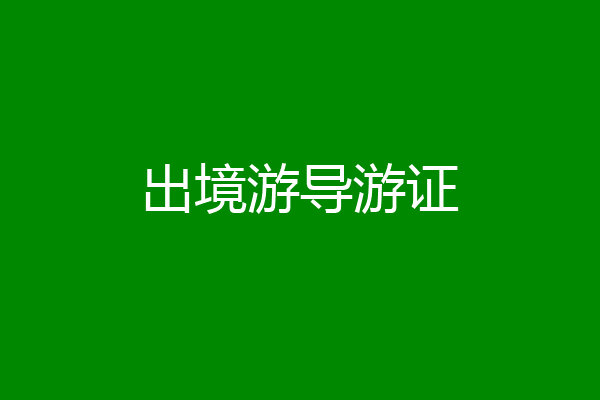 出境游导游证