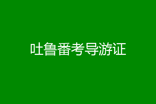 吐鲁番考导游证