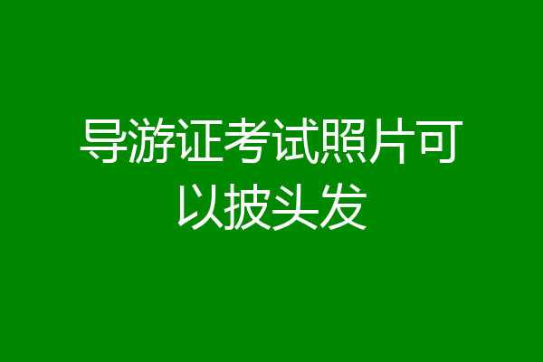 导游证考试照片可以披头发