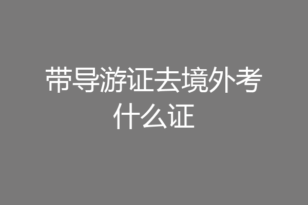 带导游证去境外考什么证
