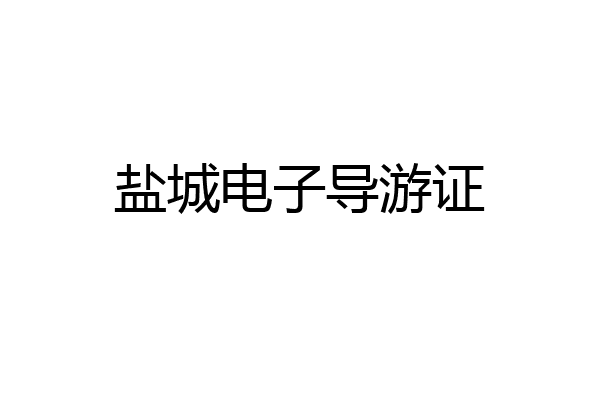 盐城电子导游证