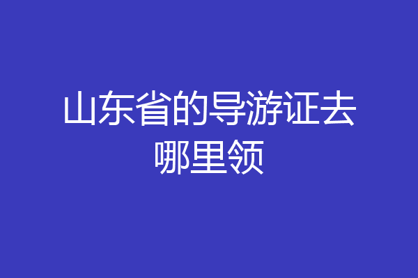 山东省的导游证去哪里领