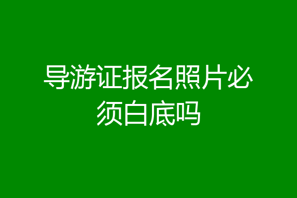 导游证报名照片必须白底吗