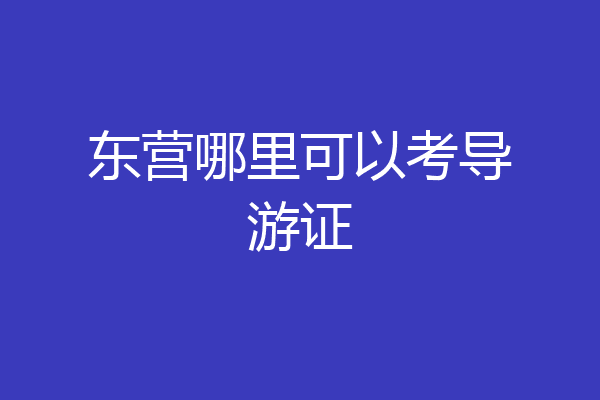 东营哪里可以考导游证
