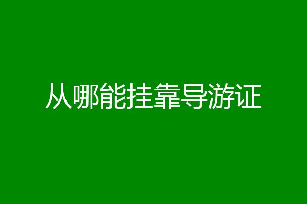 从哪能挂靠导游证