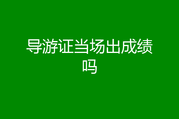 导游证当场出成绩吗