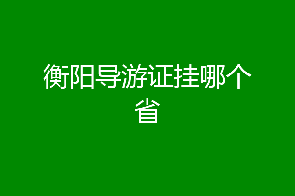 衡阳导游证挂哪个省