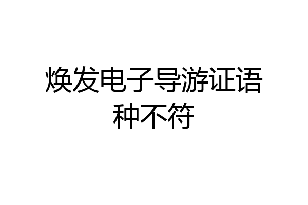 焕发电子导游证语种不符