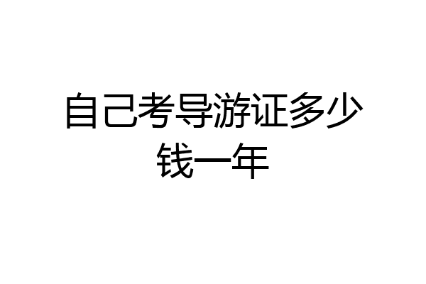 自己考导游证多少钱一年