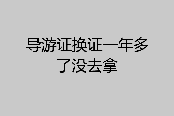 导游证换证一年多了没去拿