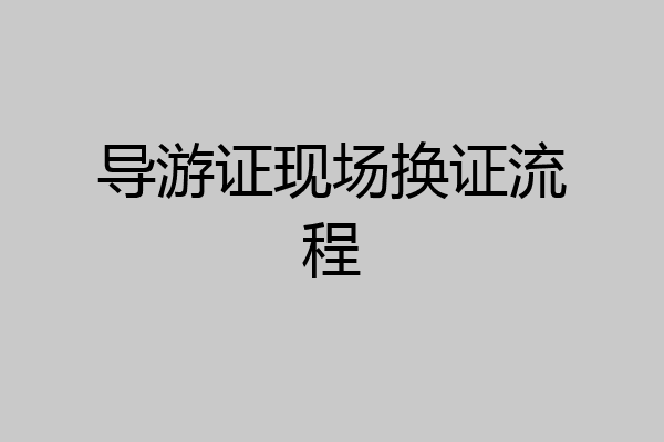 导游证现场换证流程