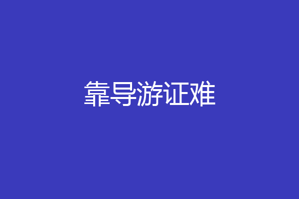 靠导游证难