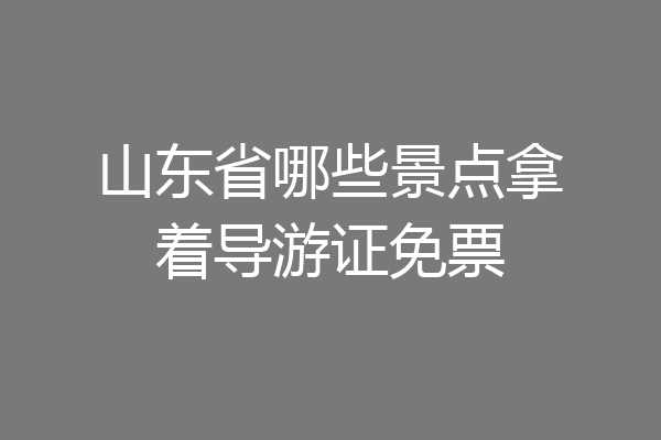 山东省哪些景点拿着导游证免票