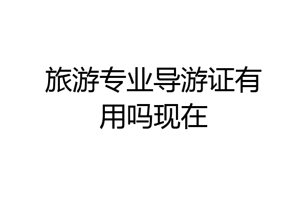 旅游专业导游证有用吗现在