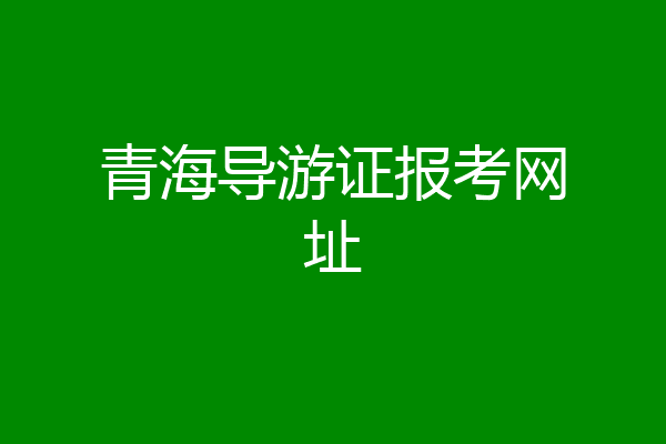 青海导游证报考网址